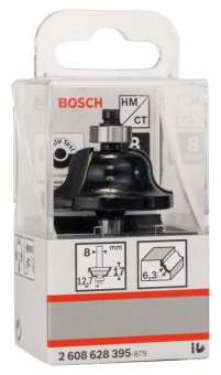 Профильная фреза B 8 mm, R1 6,3 mm, B 12,7 mm, L 17,4 mm, G 61 mm 2608628395